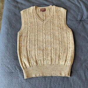American Vintage Women's Tan and Cream Gilet